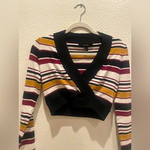 Forever 21 striped crop sweater